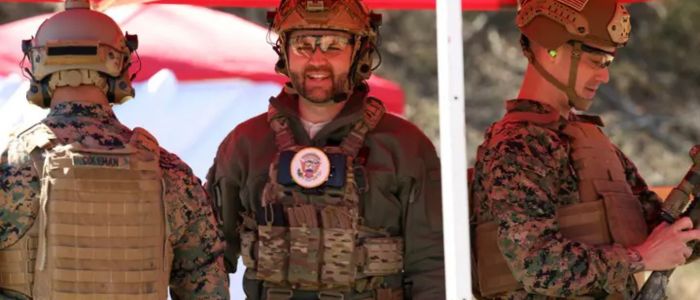 Vice President JD Vance visited Marine Corps Base Quantico in Virginia